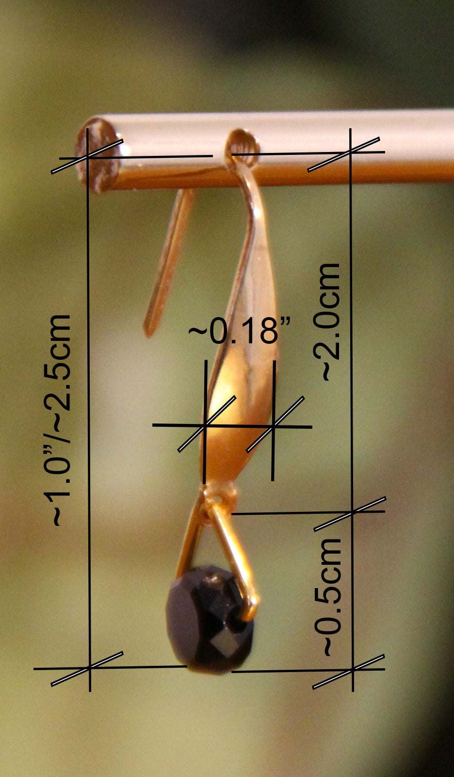 Small Rainbow Hook Earrings