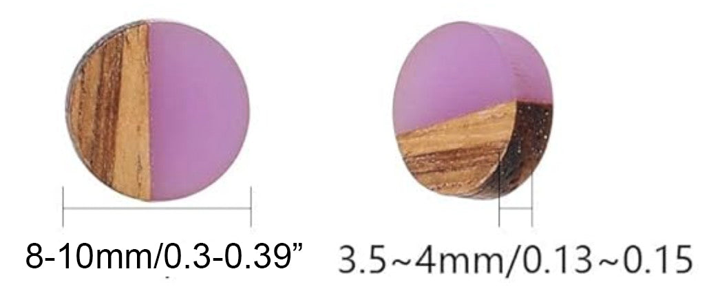 Small Gray Resin Wood Earrings