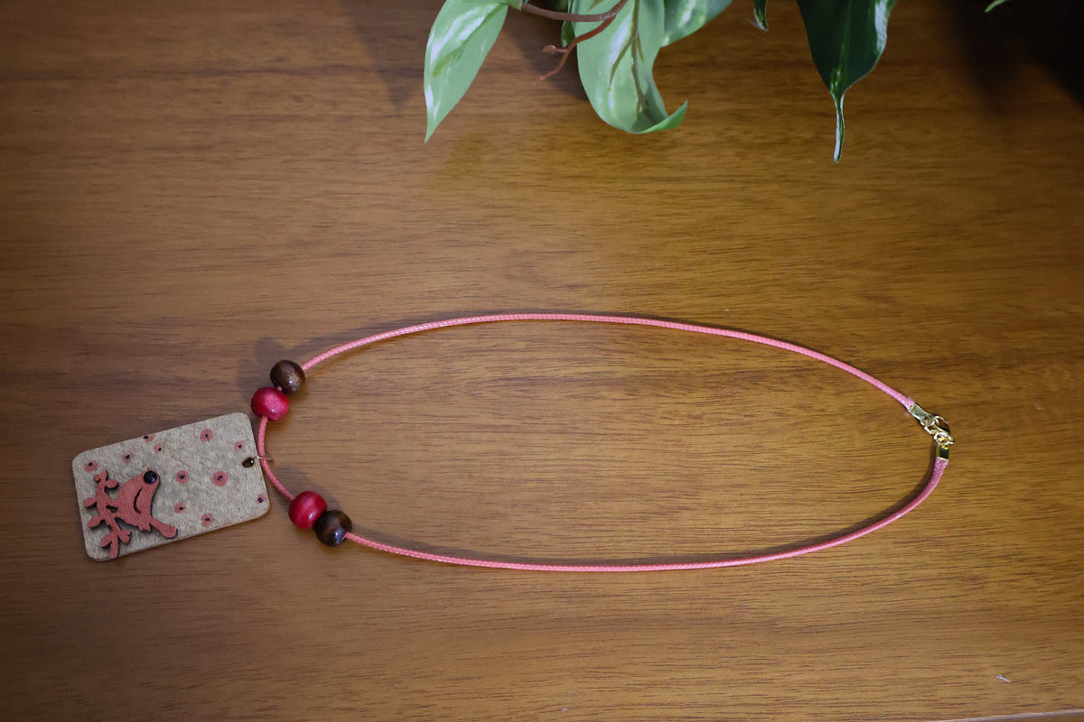 Copper-Colored Bird Pendant Necklace