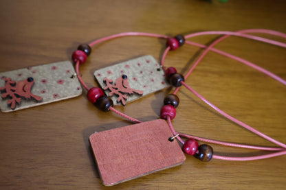 Copper-Colored Bird Pendant Necklace