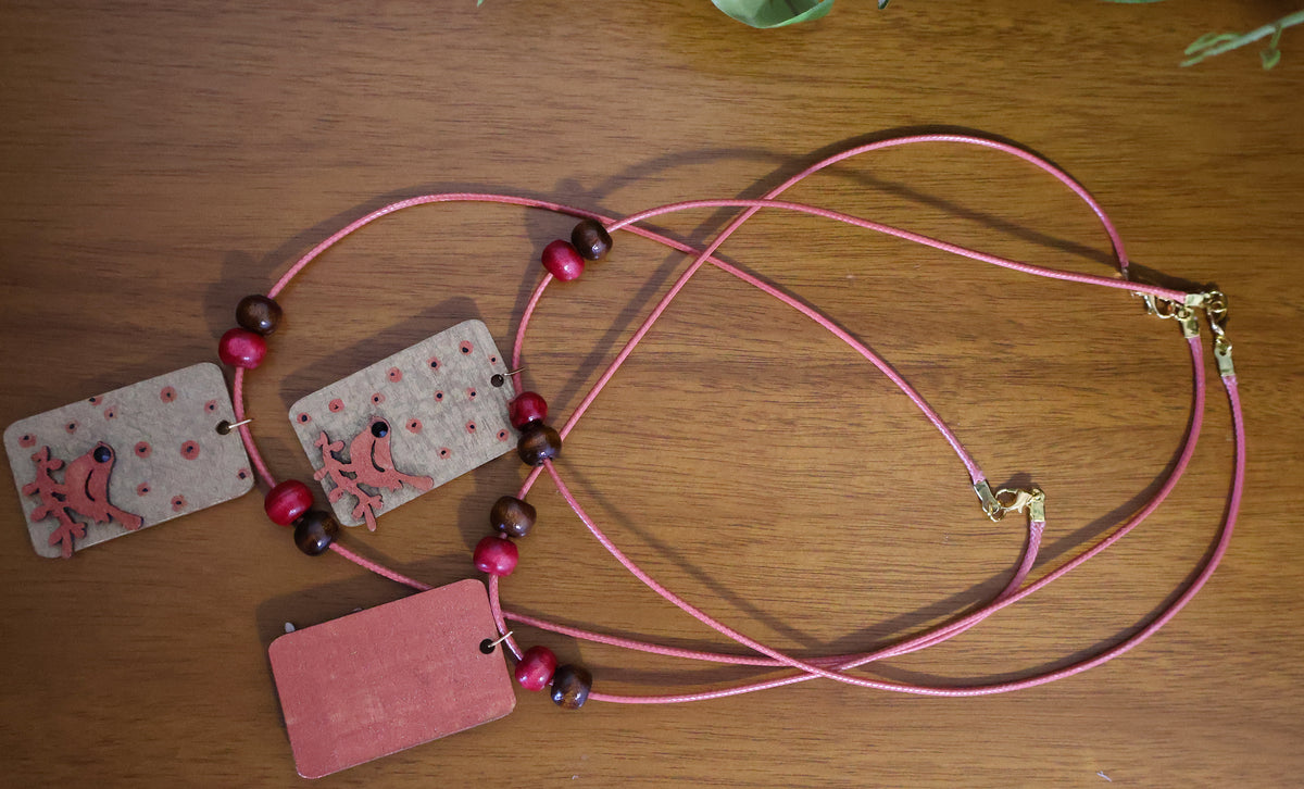 Copper-Colored Bird Pendant Necklace