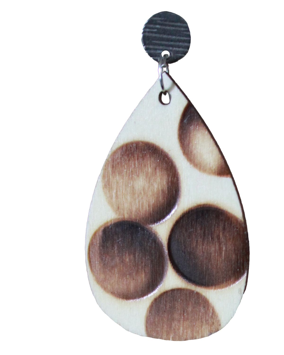Burnt Wood Teardrop Earrings