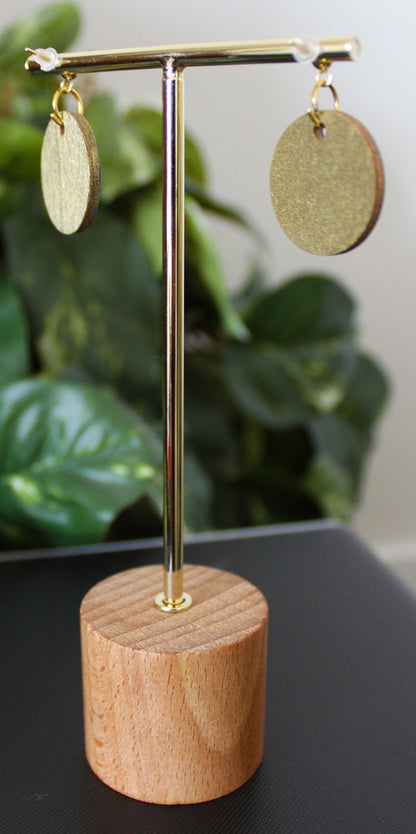 Retro Red Gold and Purple Circular Earrings