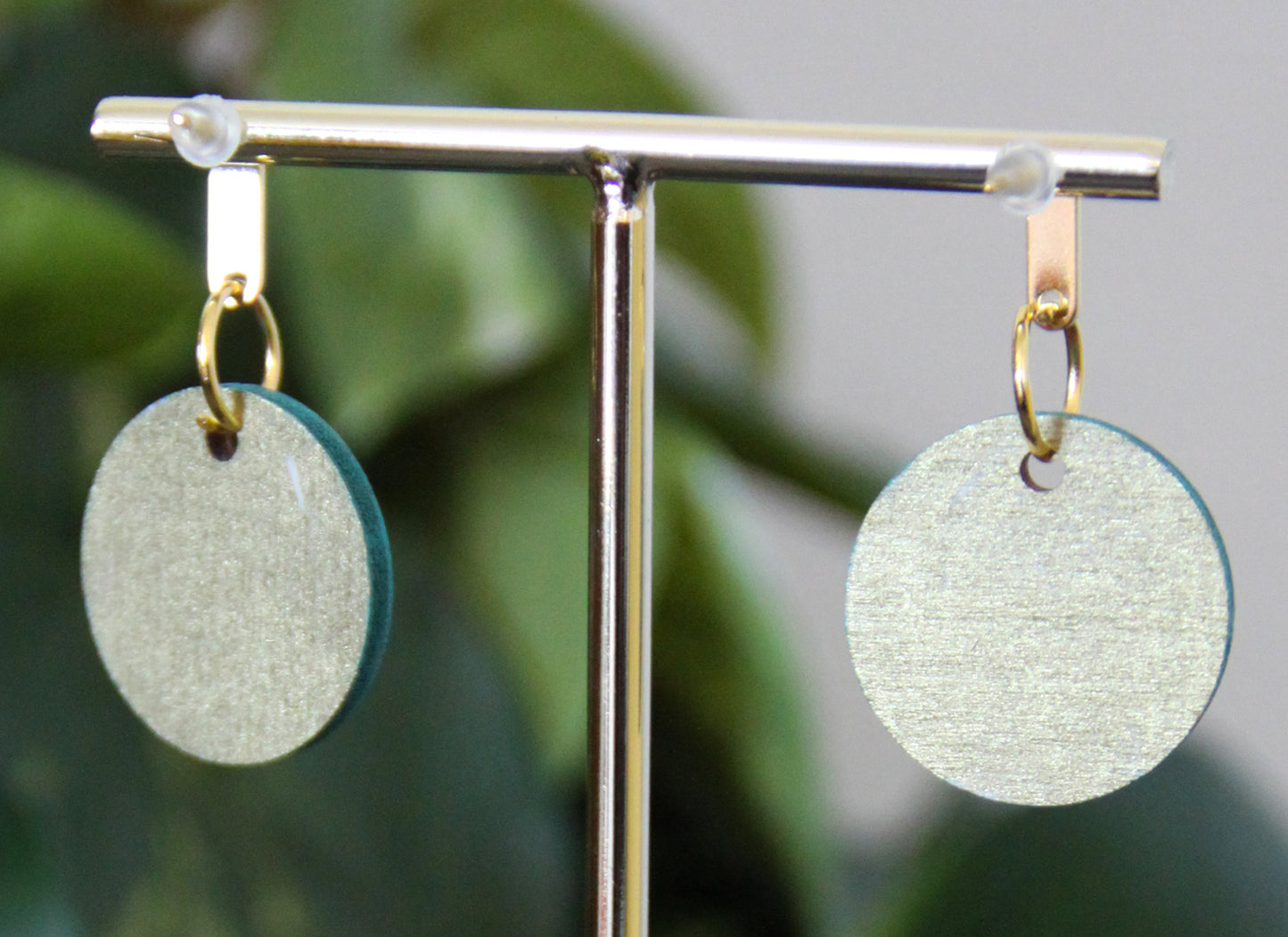 Red, Orange and Black Geometric Circular Earrings