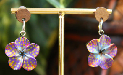 Purple Flower Earrings