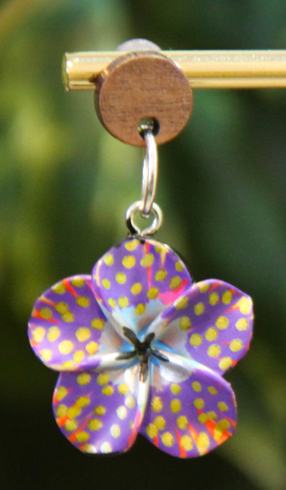 Purple Flower Earrings