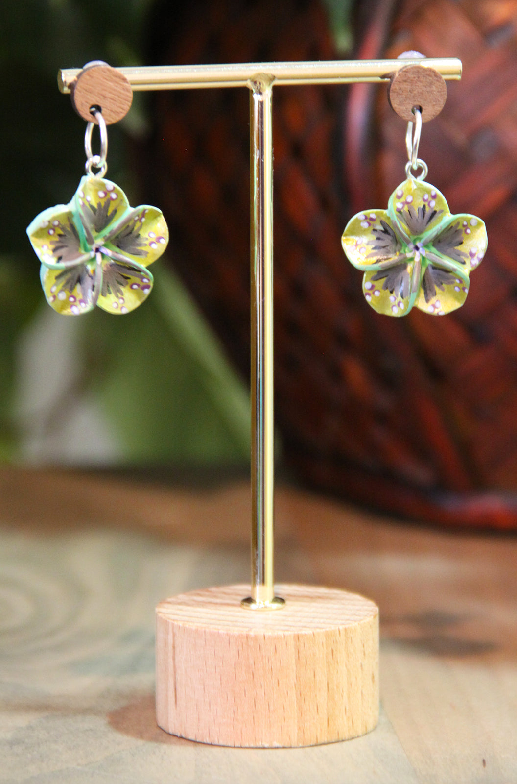 Gold Flower Earrings