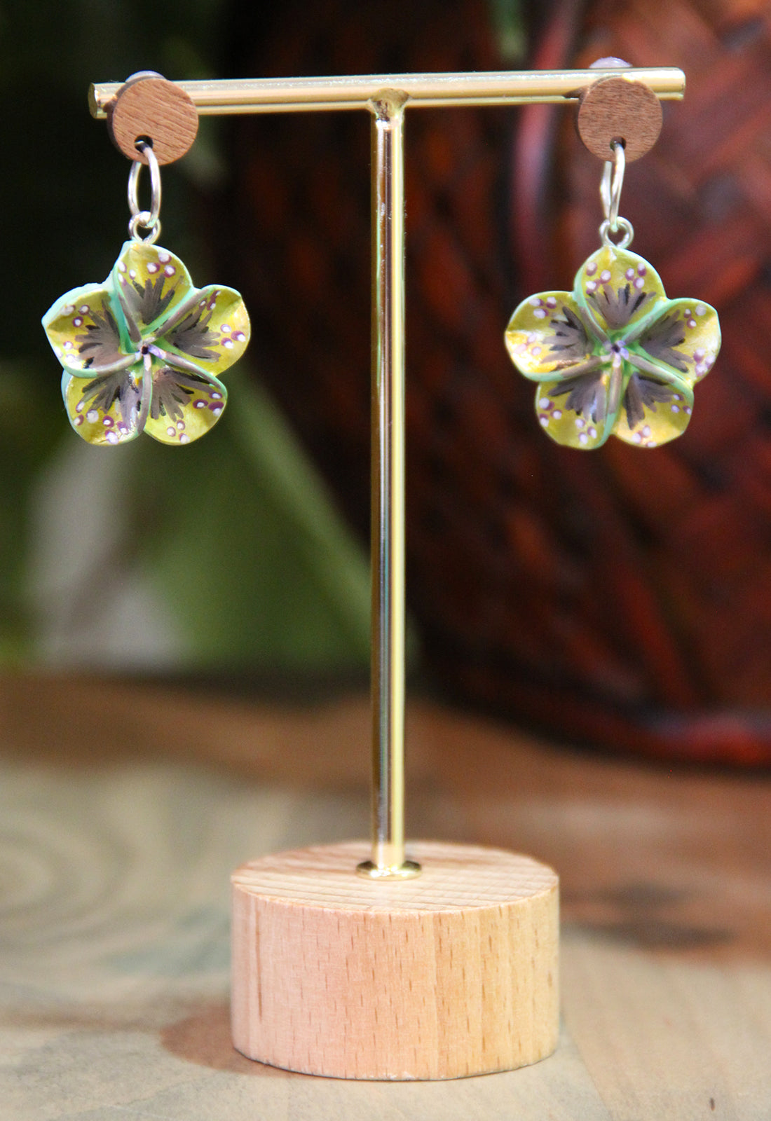 Gold Flower Earrings