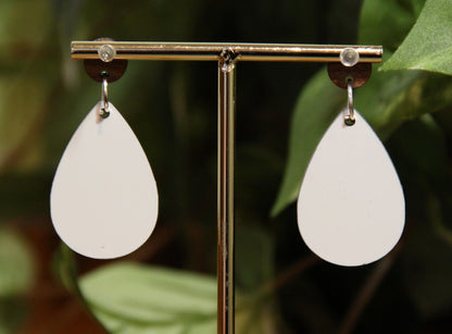 Purple Circular Design Small Teardrop Earrings