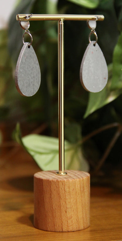 Red Floral Design Small Teardrop Earrings