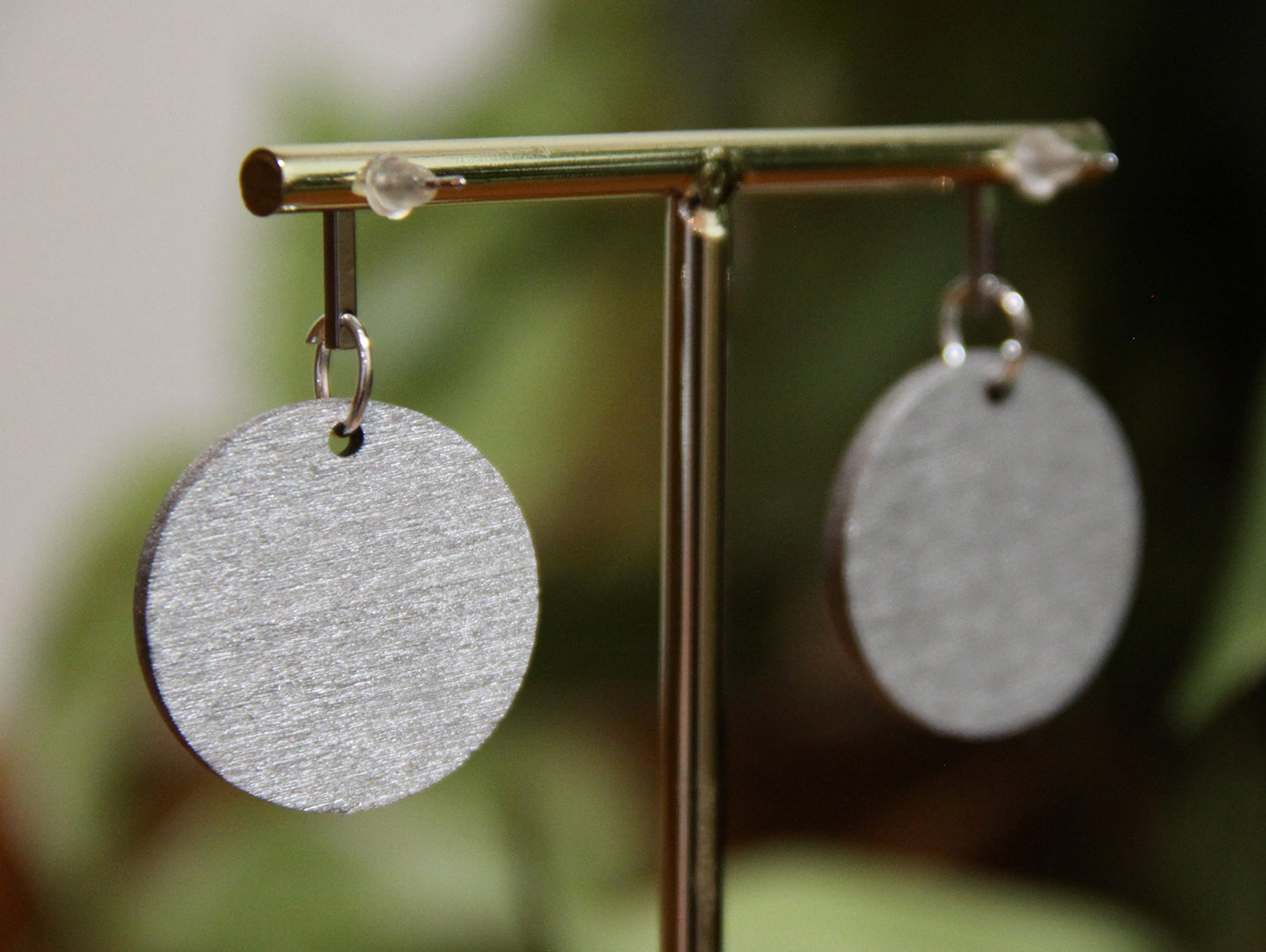 Black and Yellow Contrasting Circular Earrings