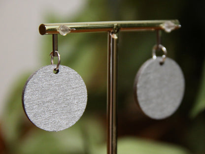 Black and Yellow Contrasting Circular Earrings