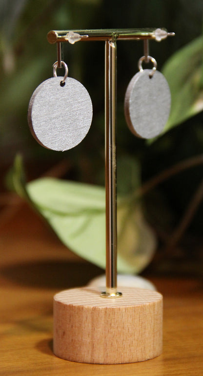 Black and Yellow Contrasting Circular Earrings