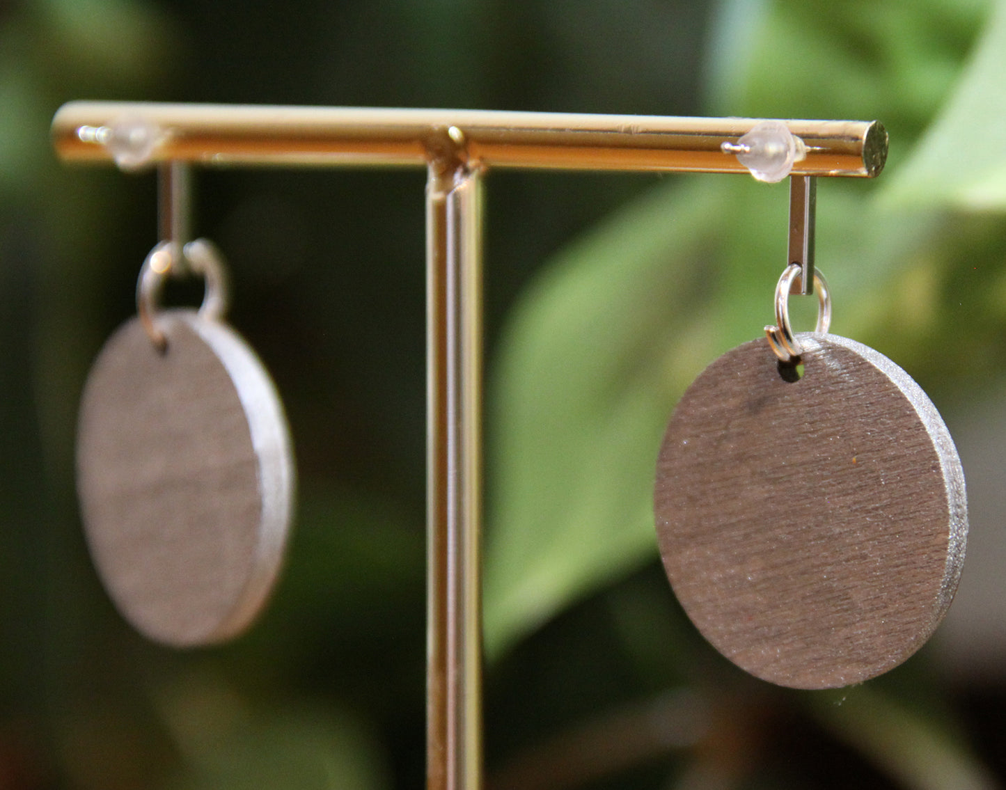 Black and Yellow Contrasting Circular Earrings