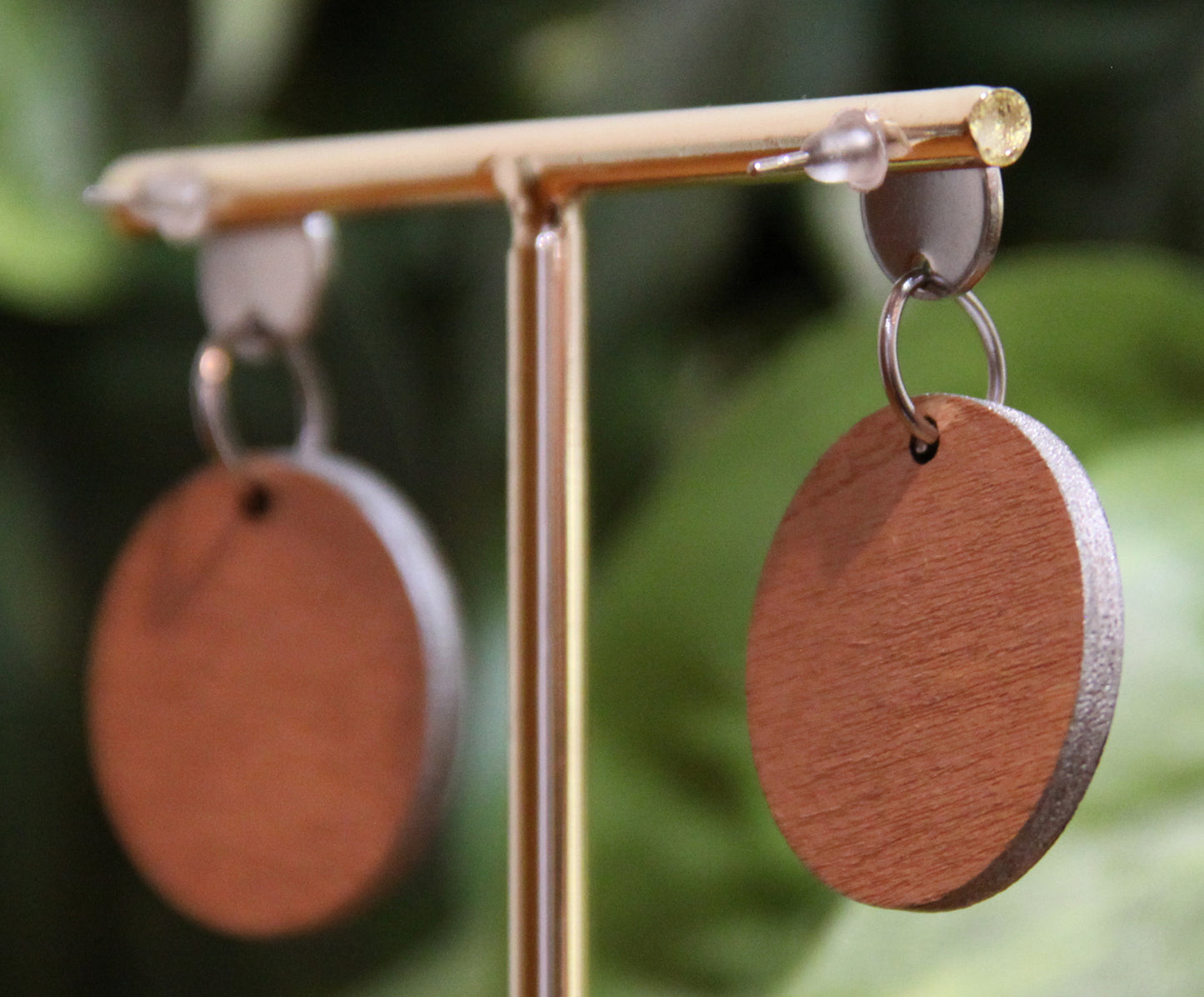 Floral Pink, Red, Yellow and Purple Circular Earrings