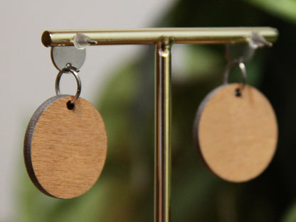 Floral Pink, Red, Yellow and Purple Circular Earrings