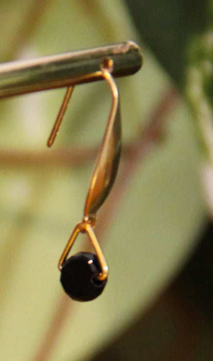 Small Black Hook Earrings